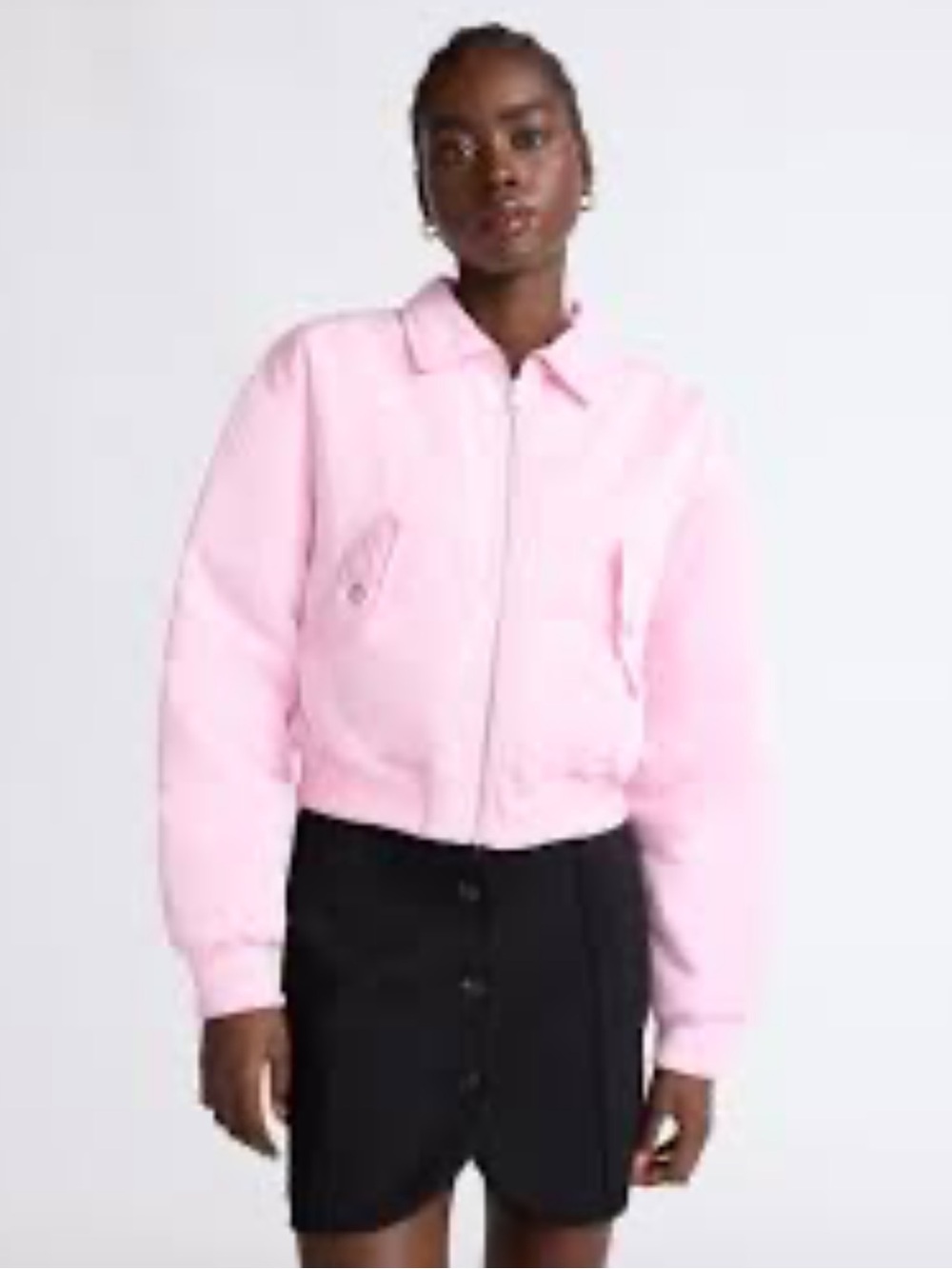 Cropped Light Pink Women’s Bomber Jacket